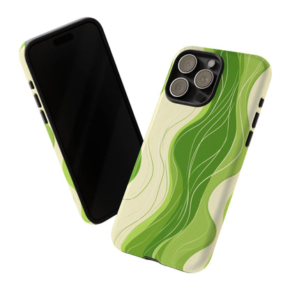 Lime Green Wavy Line Pattern