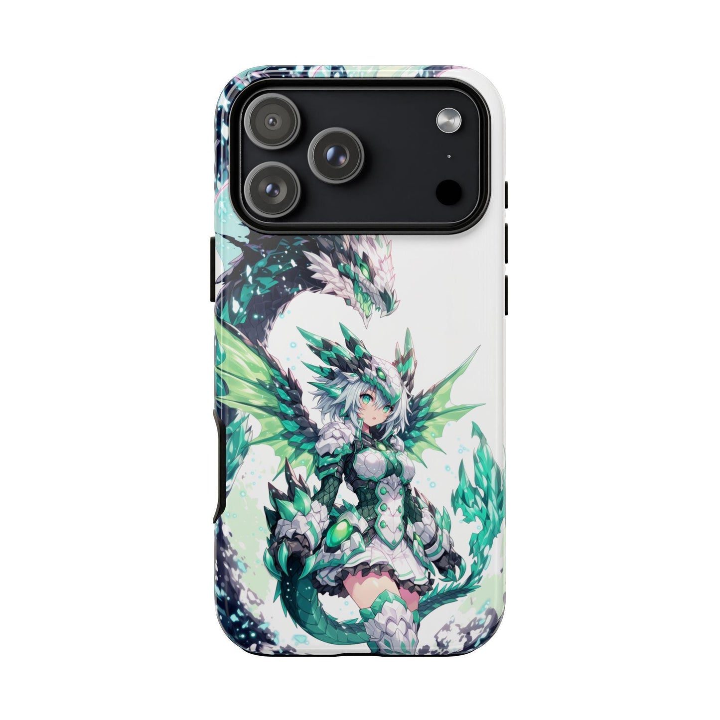 Dragon Armored Anime Girl Emerald Green
