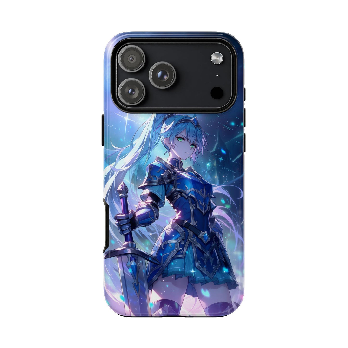 Purple Anime Girl Glowing Sword