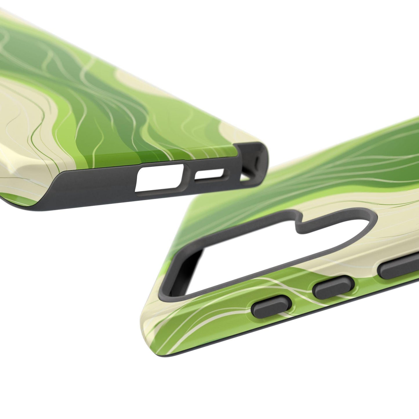 Lime Green Wavy Line Pattern