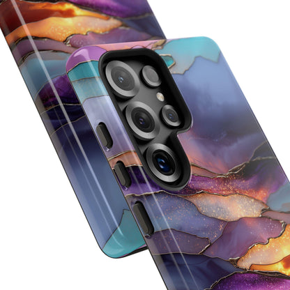 Serene Lavender Sunset Glass Layers