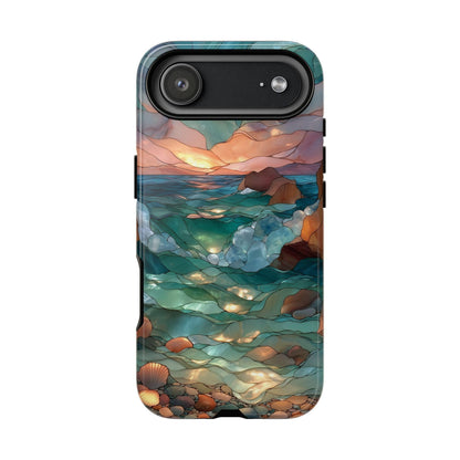 Stained Glass Rocky Beach