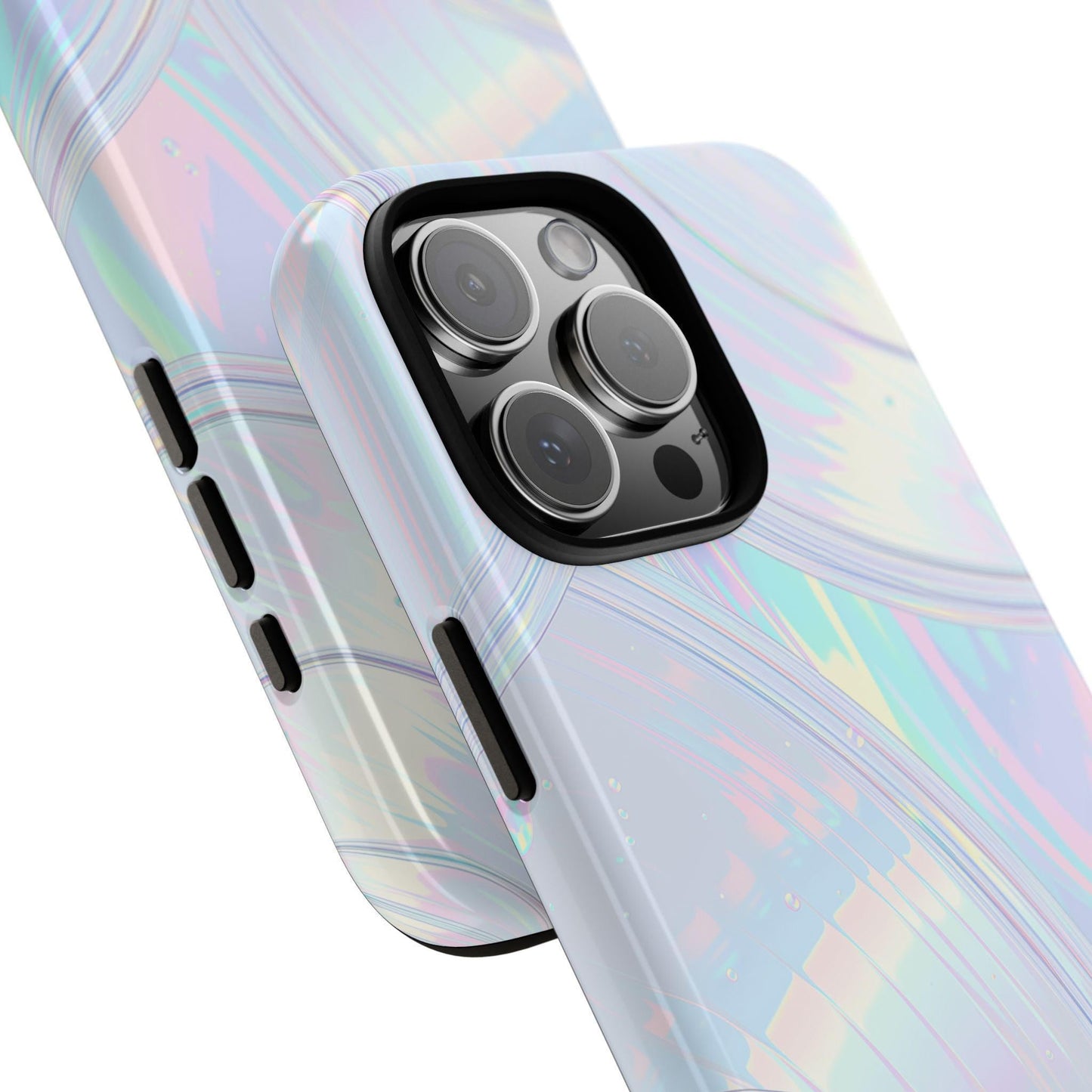 Pastel Curves Iridescent Discs