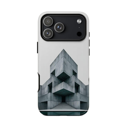 Brutalist Block Architecture Building