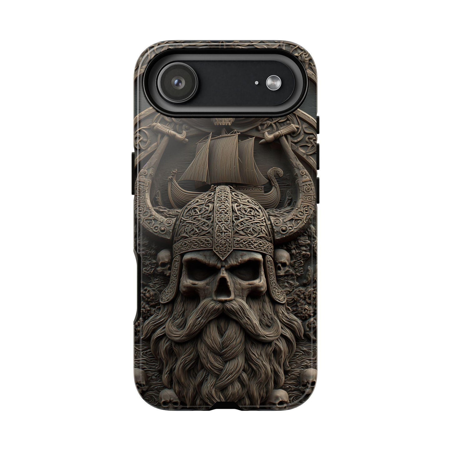 Viking Skull Horn Helmet Emblem