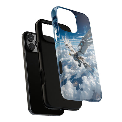 Mechanical Eagle Soaring Blue Sky
