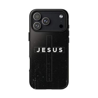 Jesus Cross Minimalist Black
