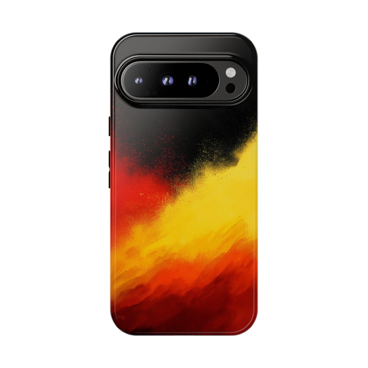 Yellow Orange Gradient Black Paint