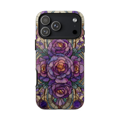 Lavender Roses Stained Glass