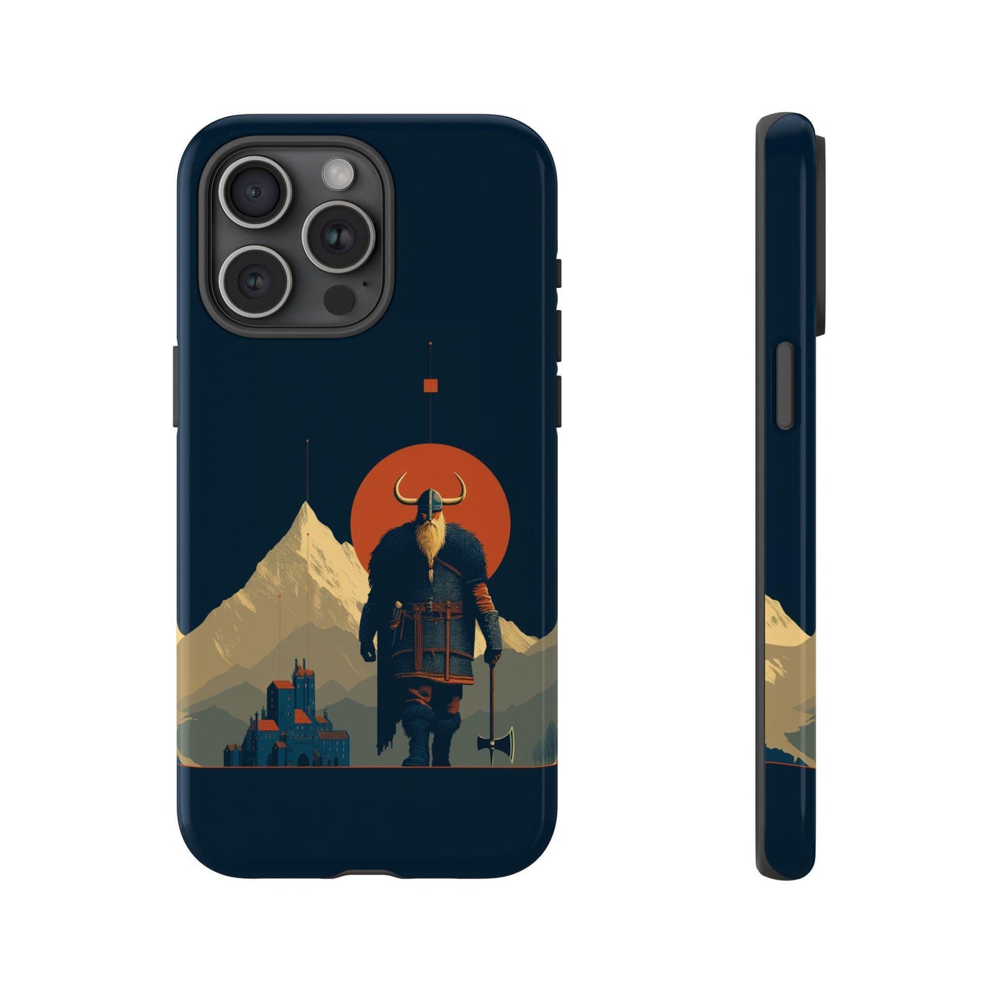 Viking Warrior Fortress Guardian Vector