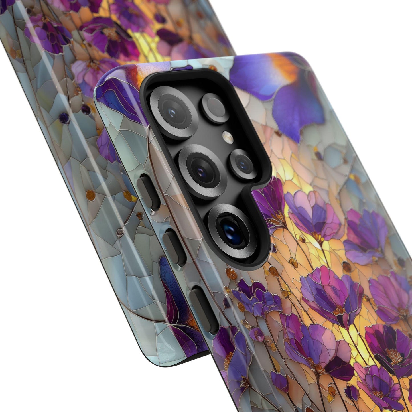 Wildflowers Purple Floral Stained Glass