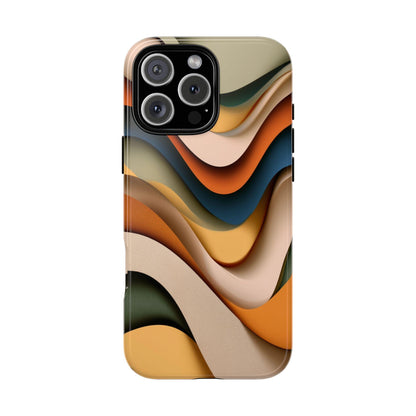Earth Tones Layer Waves Pattern