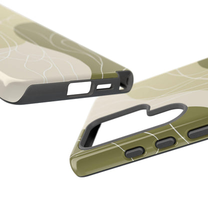 Sage Green Contour Wave Lines