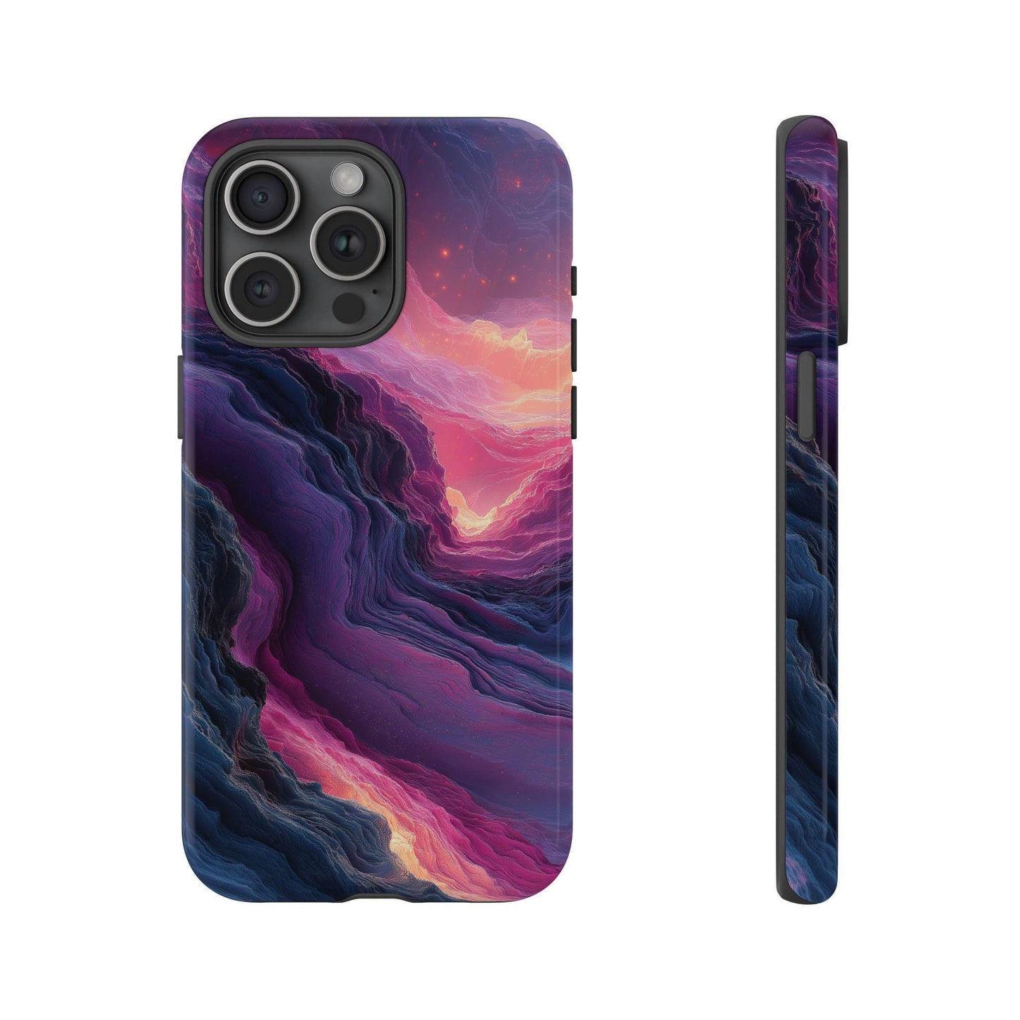 Distorted Bubblegum Wavy Line Abstract