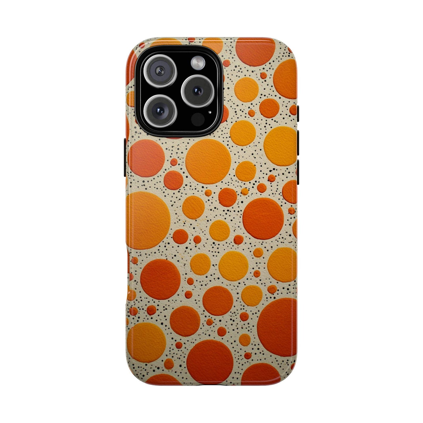 Orange Tangerine Abstract Polka Dots