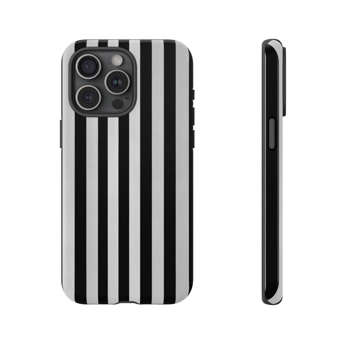 Black White Vertical Stripes