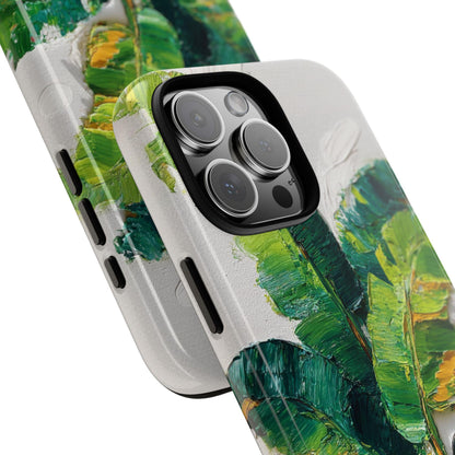 Tropical Banana Leaves Impasto Jungle