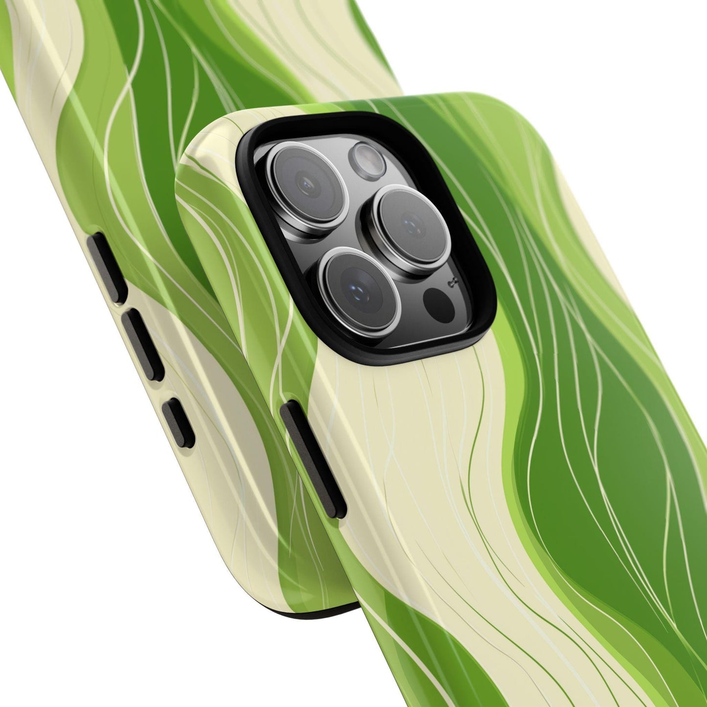 Lime Green Wavy Line Pattern