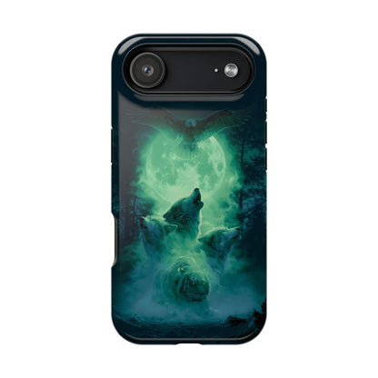 Wolves Tiger Eagle Green Forest Mist