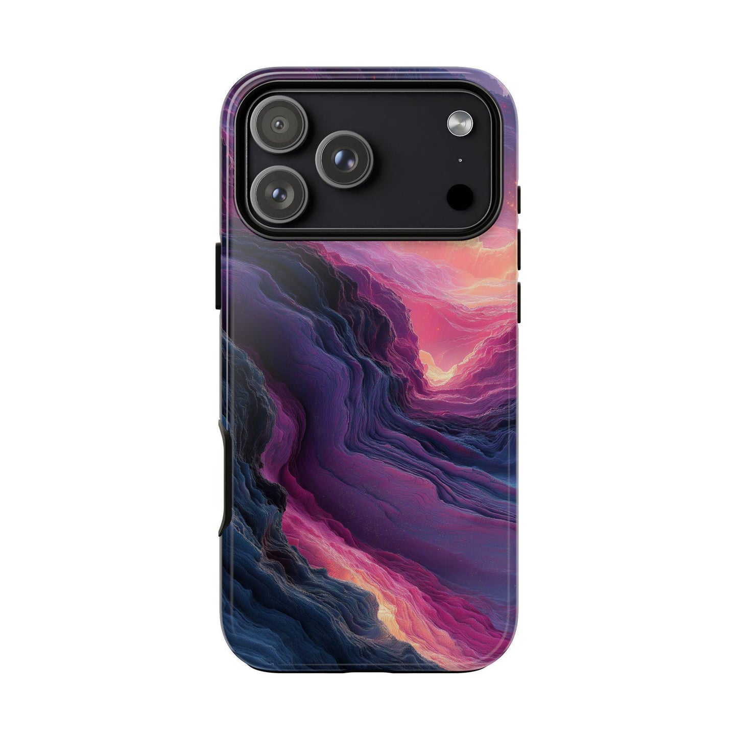 Distorted Bubblegum Wavy Line Abstract