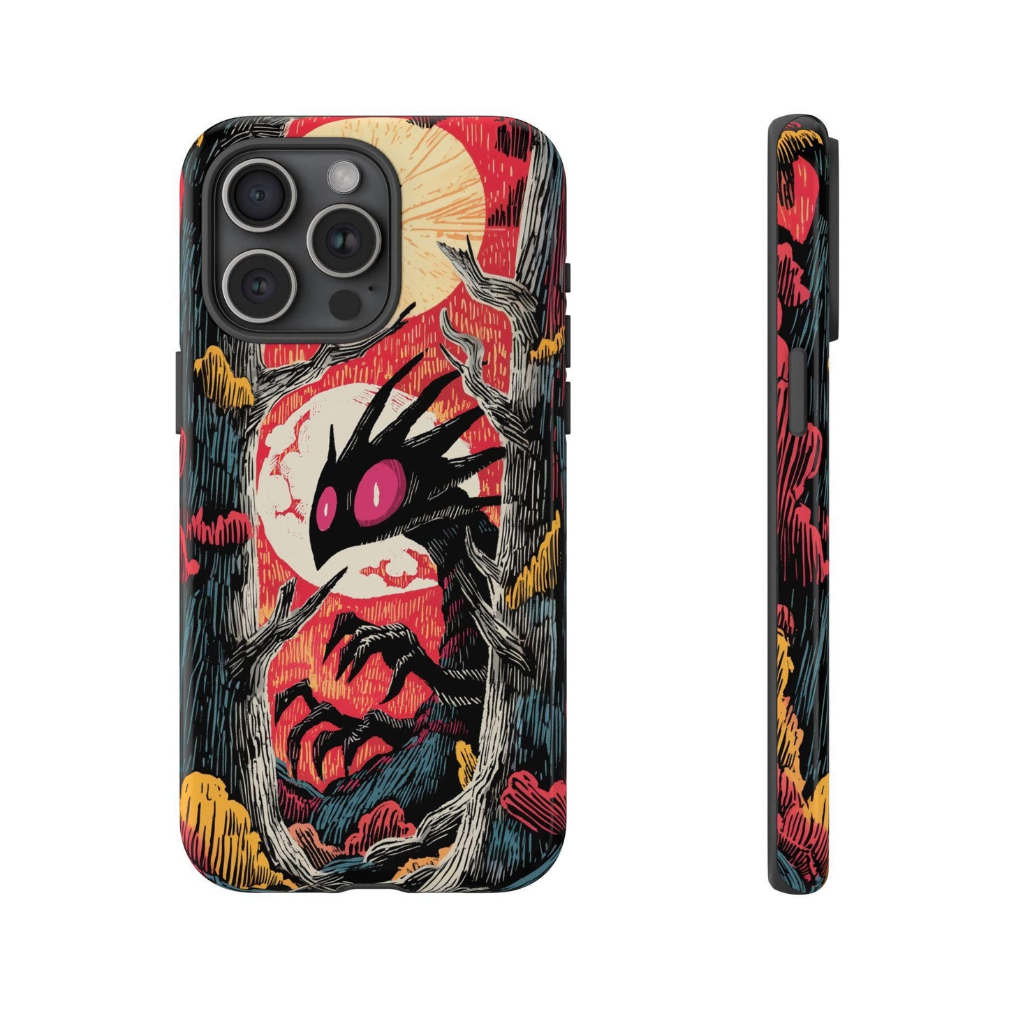 Chupacabra Red Abstract Forest
