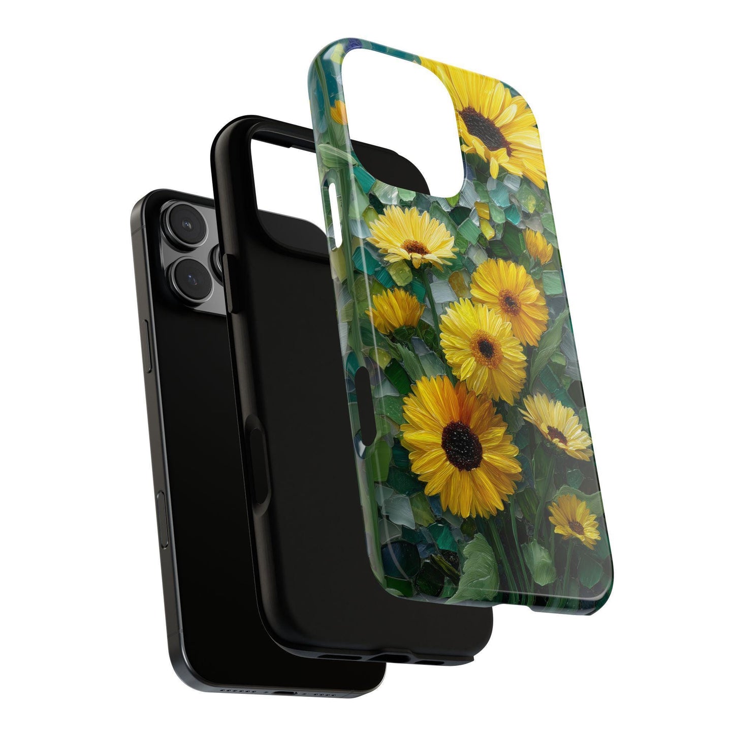 Vibrant Sunflowers Stained Glass