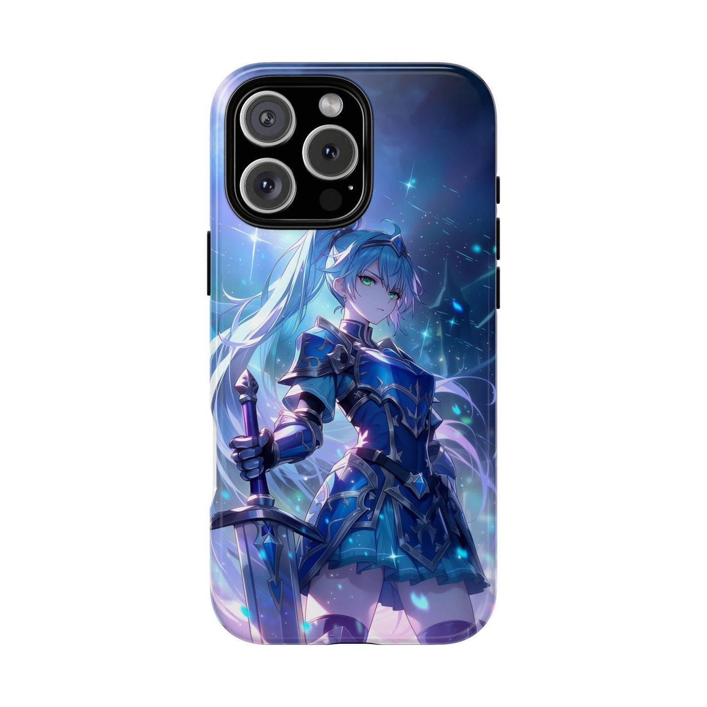 Purple Anime Girl Glowing Sword