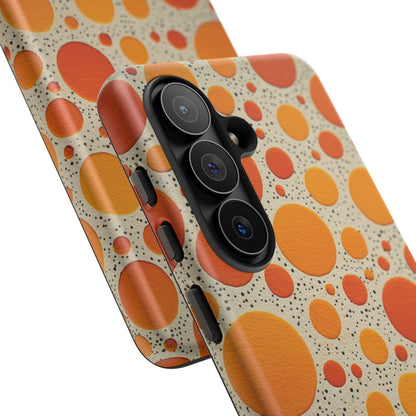 Orange Tangerine Abstract Polka Dots