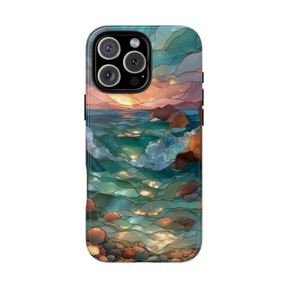 Stained Glass Rocky Beach