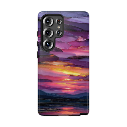 Purple Lavender Sunset Horizon Layers