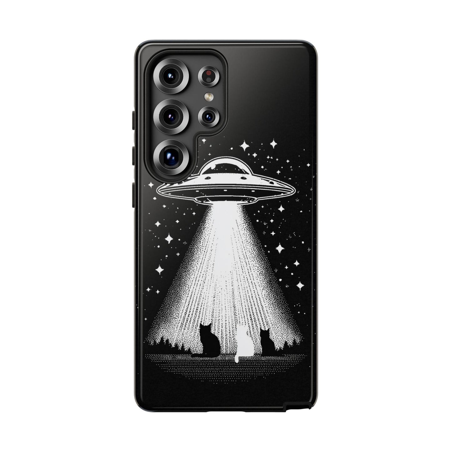 UFO Spaceship Cat Abduction
