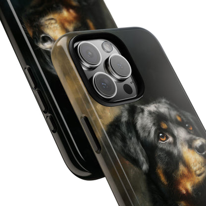 Rottweiler Dog Brush Strokes Painting