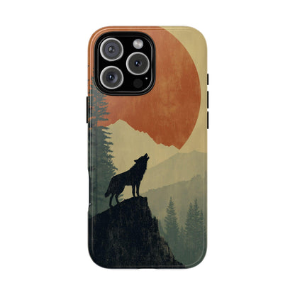 Wolf Howling Silhouette Wilderness