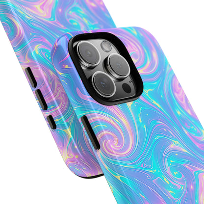 Candy Swirl Teal Pink Iridescent