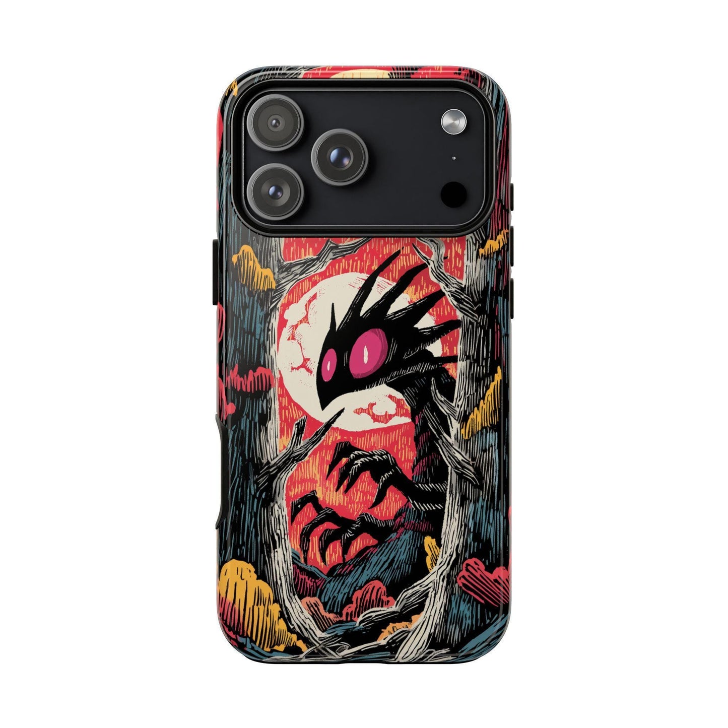 Chupacabra Red Abstract Forest