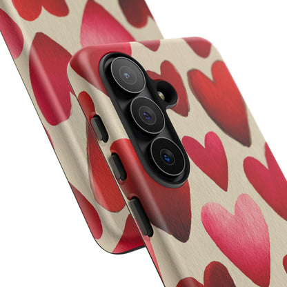 Red Hearts Artistic Love Charm