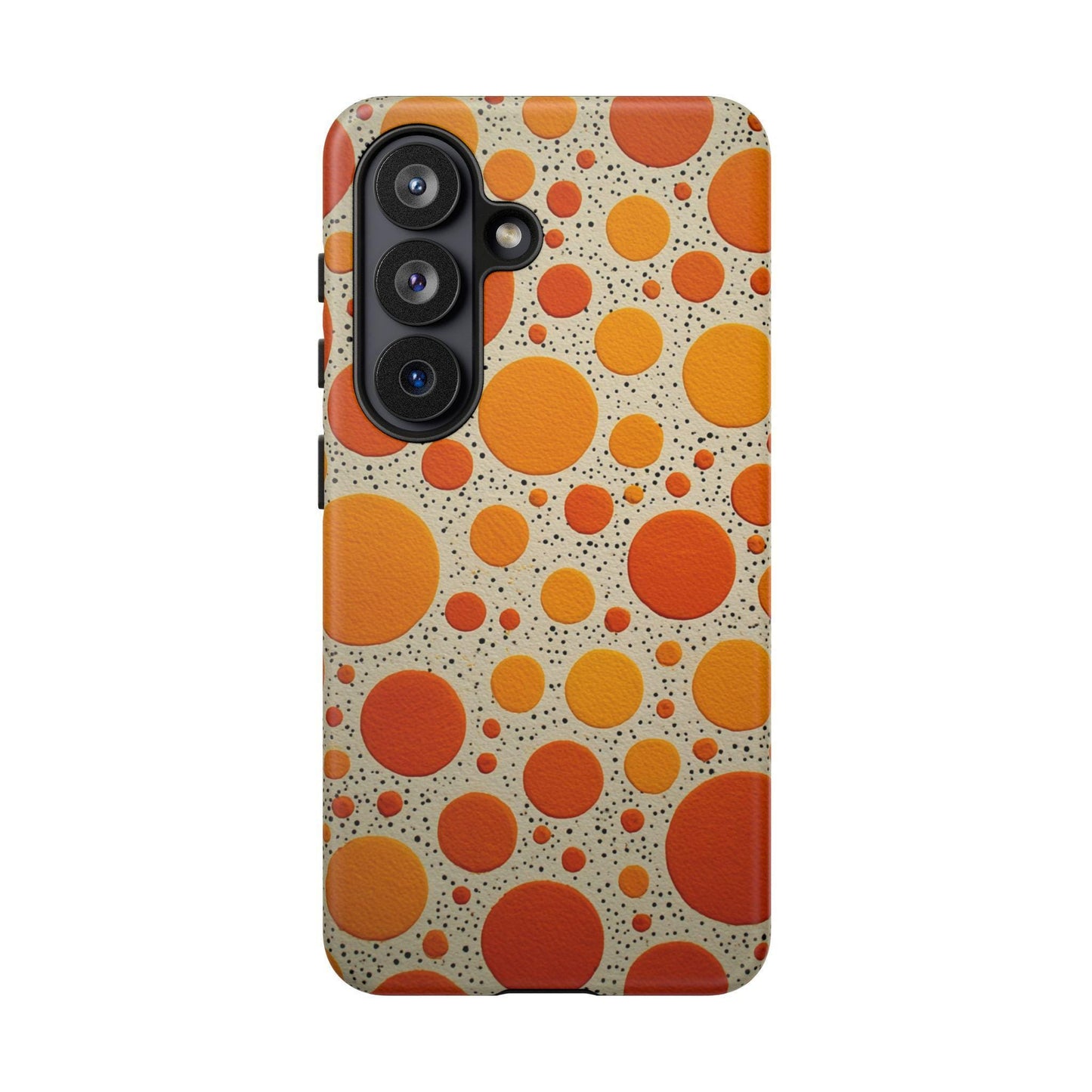 Orange Tangerine Abstract Polka Dots