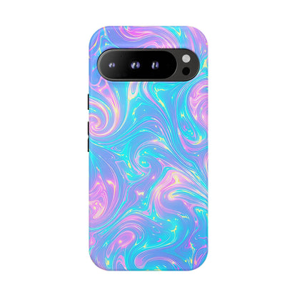 Candy Swirl Teal Pink Iridescent