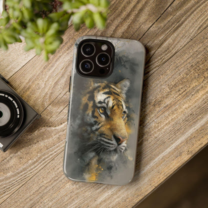 Tiger Watercolor Gray