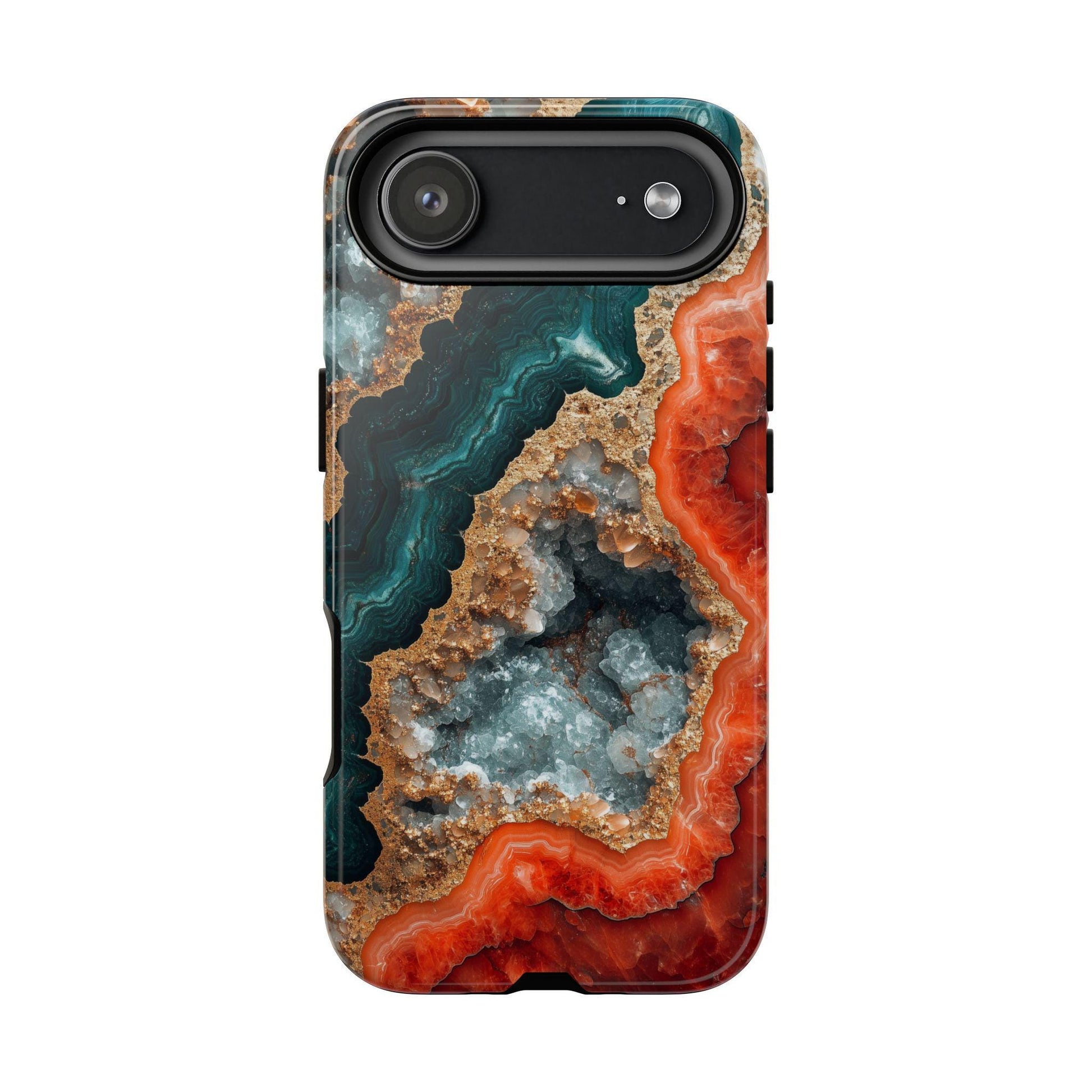 a collection of phone cases for various smartphone models, including an iPhone, Samsung Galaxy, and Google Pixel.