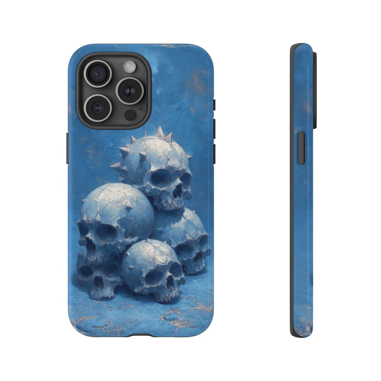 Skull Blue Spikey Gothic
