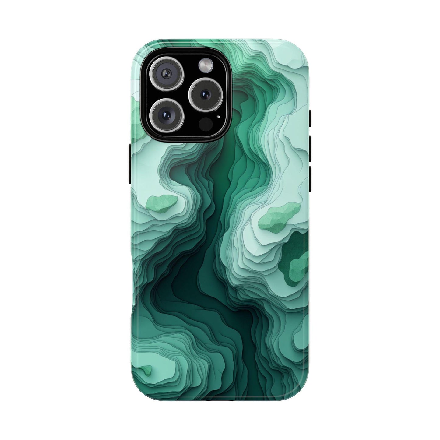 Seafoam Green Topography Pattern