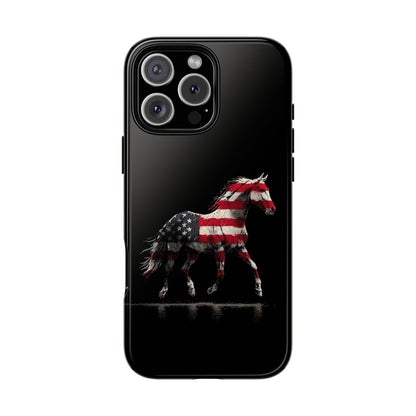 Horse American Flag Vector
