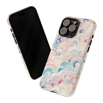 Pastel Rainbow Curve Swirls
