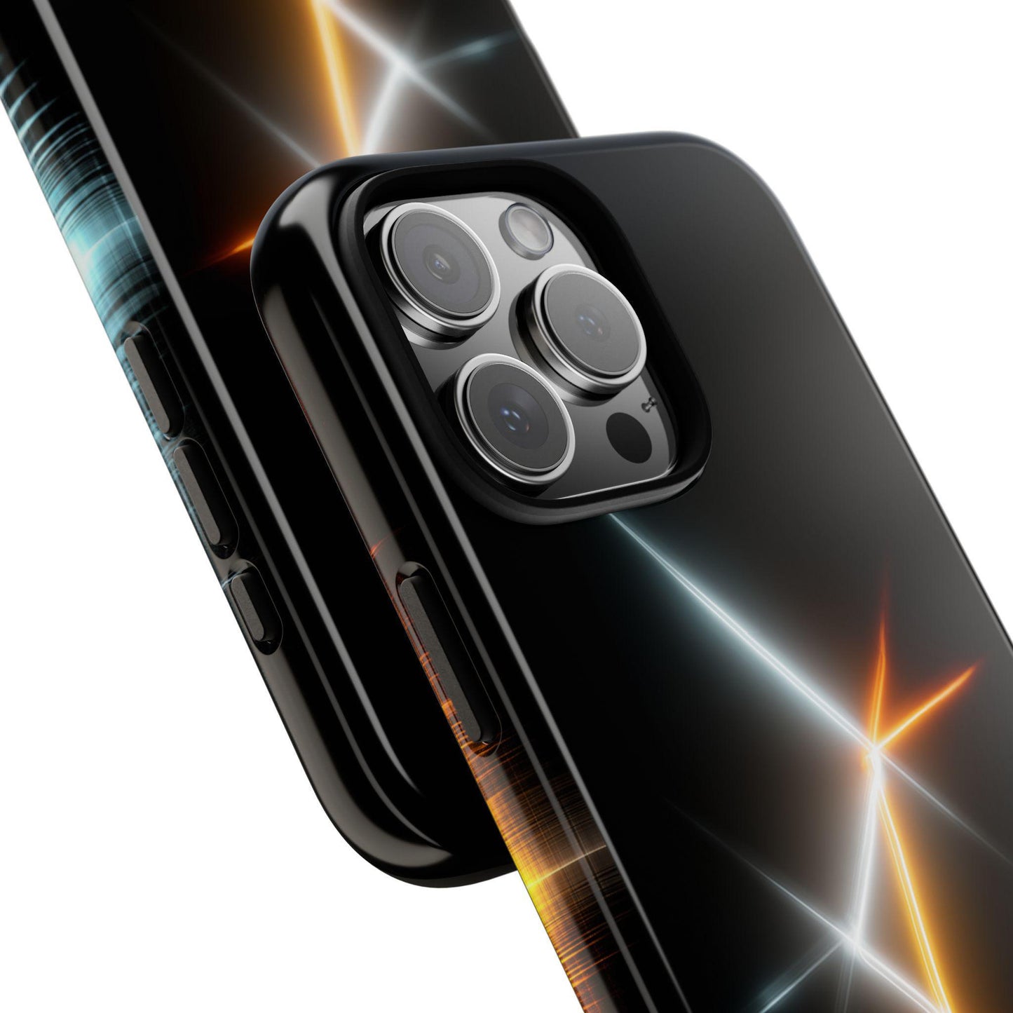 Neon Electric Light Wave Lines
