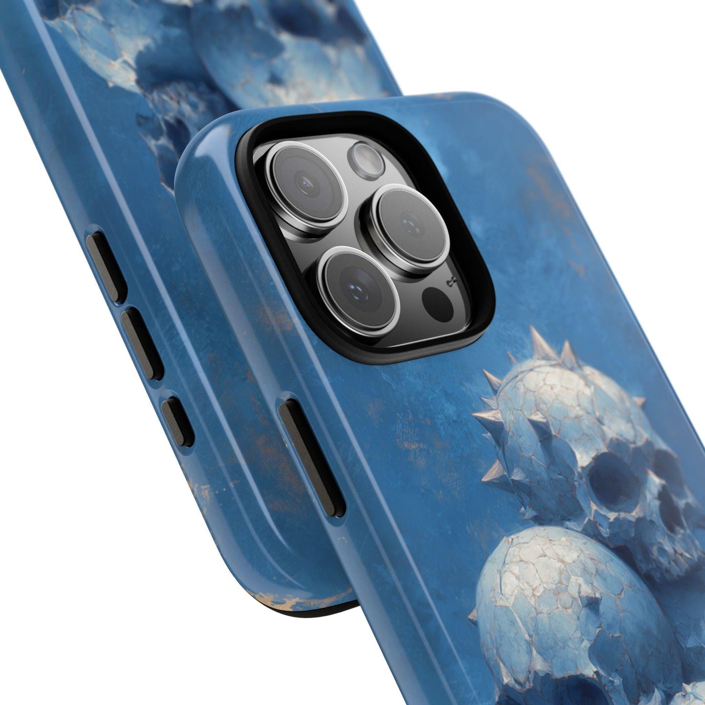 Skull Blue Spikey Gothic