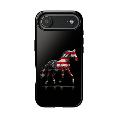 Horse American Flag Vector