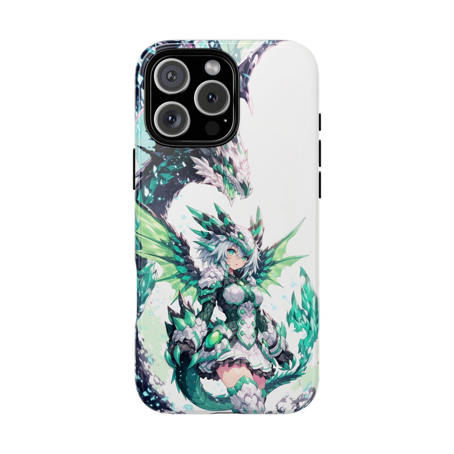 Dragon Armored Anime Girl Emerald Green
