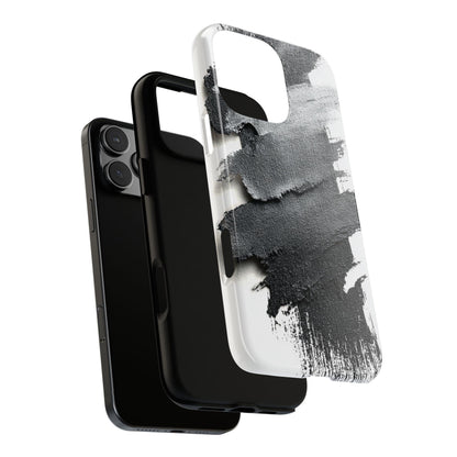 Charcoal Brush Strokes Gray Cascade