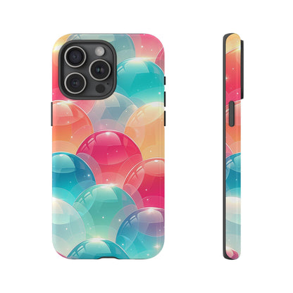 Pastel Orb Bubbles Teal Coral